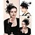 economico Fascinator-Cappello da donna con fascinator, stile anni &#039;20 e &#039;50, per feste di nozze, cocktail, fiori, rete, piume, fermaglio per capelli per carnevale