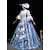 baratos Vestidos-Vintage Rococó Renascentista Maxi Vestidos Normal Julieta Princesa Noiva Pregueado Com Babados Princesa Decote Redondo Fantasia Mulheres Dia Das Bruxas Carnaval Baile de Máscaras Festa dia das Bruxas