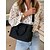 voordelige Handtas &amp; Draagtassen-Canvas schoudertas voor dames - casual tweekleurige handtas met grote capaciteit, multi-pocket ontwerp, lichtgewicht crossbody tas voor dagelijks gebruik, reizen en essentiële moeders