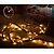 abordables Halloween en interiores-Luces de cadena LED de yute al aire libre 3m 5m 10m luces de alambre de cobre operadas con batería 60/100/200 LEDs a prueba de agua luz LED blanca cálida brillante para caja de batería 3AA control