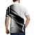 abordables Polo géométrique pour homme-Homme Géométrique Ligne Polo Manche Courte Polos Chemises à Col Vêtement décontracté de travaile École Extérieur Tenue quotidienne Impression 3D Été Noir Rouge Bleu