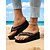 billiga Semester Sandaler-svarta plattformsflip flops för kvinnor med gul blomdetalj – söta strandsandaler för sommarsemester, avkoppling vid poolen och dagliga fritidskläder