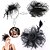 economico Fascinator-Cappello da donna con fascinator, stile anni &#039;20 e &#039;50, per feste di nozze, cocktail, fiori, rete, piume, fermaglio per capelli per carnevale