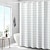 abordables Cortinas de ducha-Cortina de ducha con ganchos 180cm*180cm(70&quot;*70&quot;) poliéster lavable a máquina impermeable con diseño simple de hojas