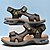 abordables sandalias de exterior-Sandalias deportivas para hombre con correas de velcro ajustables y plantilla acolchada: calzado duradero para actividades al aire libre y senderismo.