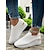 billige Sneakers til kvinner-hvite strikkede slip-on joggesko for kvinner – moderne og komfortabel stil for aktive kvinner i utendørs turer, treningsøkter og uformelle byutforskninger