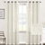 baratos Cortinas &amp; Cortinados-Cortinas de Linho Natural Painéis Mistos de Cortina para Sala de Estar Cortinas Transparentes 84 polegadas de Comprimento 2 Peças Conjunto Painéis com Ilhós