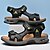 abordables sandalias de exterior-Sandalias deportivas para hombre con correas de velcro ajustables y plantilla acolchada: calzado duradero para actividades al aire libre y senderismo.