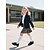 preiswerte Kinder-Loafer und -Slipper-Schwarze Lack-Loafer für kleine Mädchen mit großer Schleife – süße und bequeme Schulschuhe für Kindergarten und Grundschule