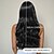 baratos Perucas Sintéticas sem Touca-Perucas sintéticas Ondulado Curva solta Corte em Camadas Partida Profunda Fabrico à Máquina Peruca 24 polegadas A1 Cabelo Sintético Mulheres Clássico Confortável Cabelo com Luzes / Reflexos Preta