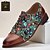 tanie Buty żakardowe-brązowe buty typu oxford ze sztucznej skóry męskie z kolorowym wzorem paisley | wygodne i stylowe na niezobowiązujące wyjścia