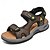 abordables sandalias de exterior-Sandalias deportivas para hombre con correas de velcro ajustables y plantilla acolchada: calzado duradero para actividades al aire libre y senderismo.