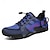 cheap Men&#039;s Sneakers-Men&#039;s Sneakers Upstream Shoes Canyoning PU Leather Mesh Breathable Comfortable Slip Resistant Lace-up Black Dark Purple Blue Summer Spring