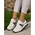 abordables Baskets femme-Baskets brodées de fleurs pour femmes – Chaussures de marche à lacets respirantes et à plateforme pour tenues d&#039;été décontractées