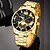 cheap Quartz Watches-4-Piece Luxury and Fashionable Men's Watch and Arrow Necklace Bracelet and Ring Perfect for Business and Leisure