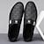 billiga Tillfällig-svarta slip-on sneakers för män med texturerad design – bekväma skor för vardags- och vardagsbruk