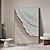 abordables Peintures paysages-Peinture à l&#039;huile faite à la main sur toile, décoration murale, noir et blanc, texture vague abstraite simple pour la décoration intérieure, cadre tendu, peinture suspendue/peinture roulée sans