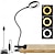 abordables Lampes de Bureau-Lampe de bureau à LED, lampe de lecture, veilleuse, lampe de lecture USB à intensité variable avec pince, lampe de lecture flexible à col de cygne pour lit, tête de lit, ordinateur