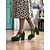 ieftine Stil Disco &amp; Hippie al anilor ’70-pantofi cu toc Mary Jane retro cu bretele duble pentru femei din anii 1980 – pantofi cu platformă din piele lăcuită verde pentru modă, petreceri și ținute casual de inspirație vintage