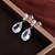 abordables Pendientes-Mujer Pendiente Pera Gota Elegante Aretes Joyas Blanco / Morado Para Boda Fiesta 1 Par