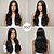 baratos Perucas Sintéticas sem Touca-Perucas sintéticas Ondulado Curva solta Corte em Camadas Partida Profunda Fabrico à Máquina Peruca 24 polegadas A1 Cabelo Sintético Mulheres Clássico Confortável Cabelo com Luzes / Reflexos Preta
