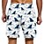 billiga Djur &amp; Fåglar-Herr Haj Rolig Havsvarelser Fodrade shorts 2 i 1 simshorts Badshorts Medium Midja Hawaiisk Semester Standkläder Sidfickor Med kompressionsfoder Elastisk dragsko i midjan Designer Kläder