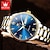 voordelige Mechanische Horloges-OLEVS Heren Mechanisch Horloge Minimalistische Mode Automatisch Opwindend Lumi-nescerende Datum Week Waterdichte Stalen Horloge