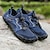 abordables Zapatillas Informales-Hombre Zapatillas de deporte Antideslizantes Barranquismo Casual Diario Cuero PU Malla Transpirable Cómodo Antideslizante Cordones Negro Marrón Verde Trébol Verano Primavera