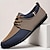 رخيصةأون أحذية كاجوال مزودة بأربطة-حذاء رجالي كاجوال برباط باللون البني والأزرق الداكن، بتصميم منسوج فريد، مثالي للأناقة والراحة اليومية