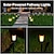 abordables Éclairages pour allées-Lampes solaires d&#039;extérieur étanches avec trépied, flamme vacillante, étanche IPX4, pour allées de jardin, décorations de chemin (4 pièces, 2 pièces, 1 pièce)