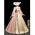 baratos Vestidos-Vintage Rococó Renascentista Maxi Vestidos Normal Julieta Princesa Noiva Pregueado Com Babados Princesa Decote Redondo Fantasia Mulheres Dia Das Bruxas Carnaval Baile de Máscaras Festa dia das Bruxas