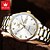 voordelige Mechanische Horloges-OLEVS Heren Mechanisch Horloge Minimalistische Mode Automatisch Opwindend Lumi-nescerende Datum Week Waterdichte Stalen Horloge