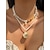 abordables Accessoires de vacances-Ensemble de colliers bohèmes superposés en coquillages et perles pour femmes – pendentif turquoise de style plage et breloques dorées pour les vacances d'été et les festivals