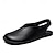 billiga Semester Sandaler-bruna slip-on sandaler i konstläder för män – avslappnade vardagsskor för varmt väder