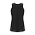 voordelige Dameshirt-Dames Effen Training tanktop Sportshirt Sport tanktop Tanktop Mouwloos Sneldrogend Ademend Tennis Golf Augurkbal Strakke ronde hals Open rug Donker roze Zwart Wit Tenniskleding