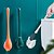 voordelige Badkamergadgets-moderne flexibele siliconen toilet caspa voor thuis toiletpotreiniger borstel en wandhouder reinigingsset dieptereiniging compacte verborgen schrobberset