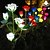 levne Světla cesty &amp; lucerny-5hlavé LED solární světlo na květ orchideje - vodotěsná venkovní zahradní lampa, simulační světlo na trávník pro svatby, párty a výzdobu krajiny