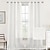 baratos Cortinas &amp; Cortinados-Cortinas de Linho Natural Painéis Mistos de Cortina para Sala de Estar Cortinas Transparentes 84 polegadas de Comprimento 2 Peças Conjunto Painéis com Ilhós