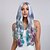 voordelige Synthetische trendy pruiken-Synthetische pruiken Golvend Springerige krullen Middelste stuk Diepe scheiding Machinegemaakt Pruik 66.0 cm A1 Synthetisch haar Dames Klassiek Comfortabel Kleurgradatie Gemengde Kleur