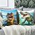 baratos estilo animal-Capa de Almofada Decorativa engraçada com Crocodilo 1PC Almofada Quadrada Macia para Sofá Capa de Almofada para Quarto Sala de Estar Cadeira