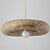 abordables Luces de isla-Lámpara de araña de bambú retro de ratán de 40 cm, lámpara de techo E26/E27, adecuada para salas de estar, dormitorios, restaurantes, cafeterías, bares y clubes, 110-240 V.
