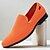 cheap Men&#039;s Slip-ons &amp; Loafers-Men&#039;s Bright Orange Breathable Mesh Loafers – Casual Prom Party Slip-On Shoes for Summer Events