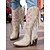 abordables Cowboy et bottes occidentales-Bottes western bohèmes roses à franges étoiles pour femmes – style cowgirl chic avec talon bloc pour les festivals de musique et les tenues décontractées