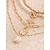 abordables Accessoires de vacances-Ensemble de colliers bohèmes superposés en coquillages et perles pour femmes – pendentif turquoise de style plage et breloques dorées pour les vacances d'été et les festivals