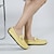 abordables Chaussures sans lacets &amp; mocassins-Mocassins jaunes pour hommes avec boucle en métal, chaussures de conduite décontractées à enfiler, parfaites pour les vacances de printemps et d&#039;été