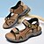abordables sandalias de exterior-Sandalias deportivas para hombre con correas de velcro ajustables y plantilla acolchada: calzado duradero para actividades al aire libre y senderismo.
