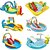 preiswerte Pools, Whirlpools &amp; Zubehör-Aufblasbares Dinosaurier-Spielzentrum, Outdoor-Spielhaus, aufblasbarer Wasserpark mit Kinderpoolrutsche, Wassersprüher, Wasserfall und 6 Bällen, mehrfarbig