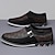 billiga Tillfällig-svarta slip-on sneakers för män med texturerad design – bekväma skor för vardags- och vardagsbruk