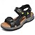 abordables sandalias de exterior-Sandalias deportivas para hombre con correas de velcro ajustables y plantilla acolchada: calzado duradero para actividades al aire libre y senderismo.
