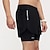 preiswerte Laufshorts-Herren Laufshorts Sportshorts Außen Normale Passform Schnelltrocknend Leicht Atmungsaktiv Shorts Elastischer Bund 2 in 1 Dunkelgrau Schwarz Camping / Wandern Jagd Klettern S M L XL